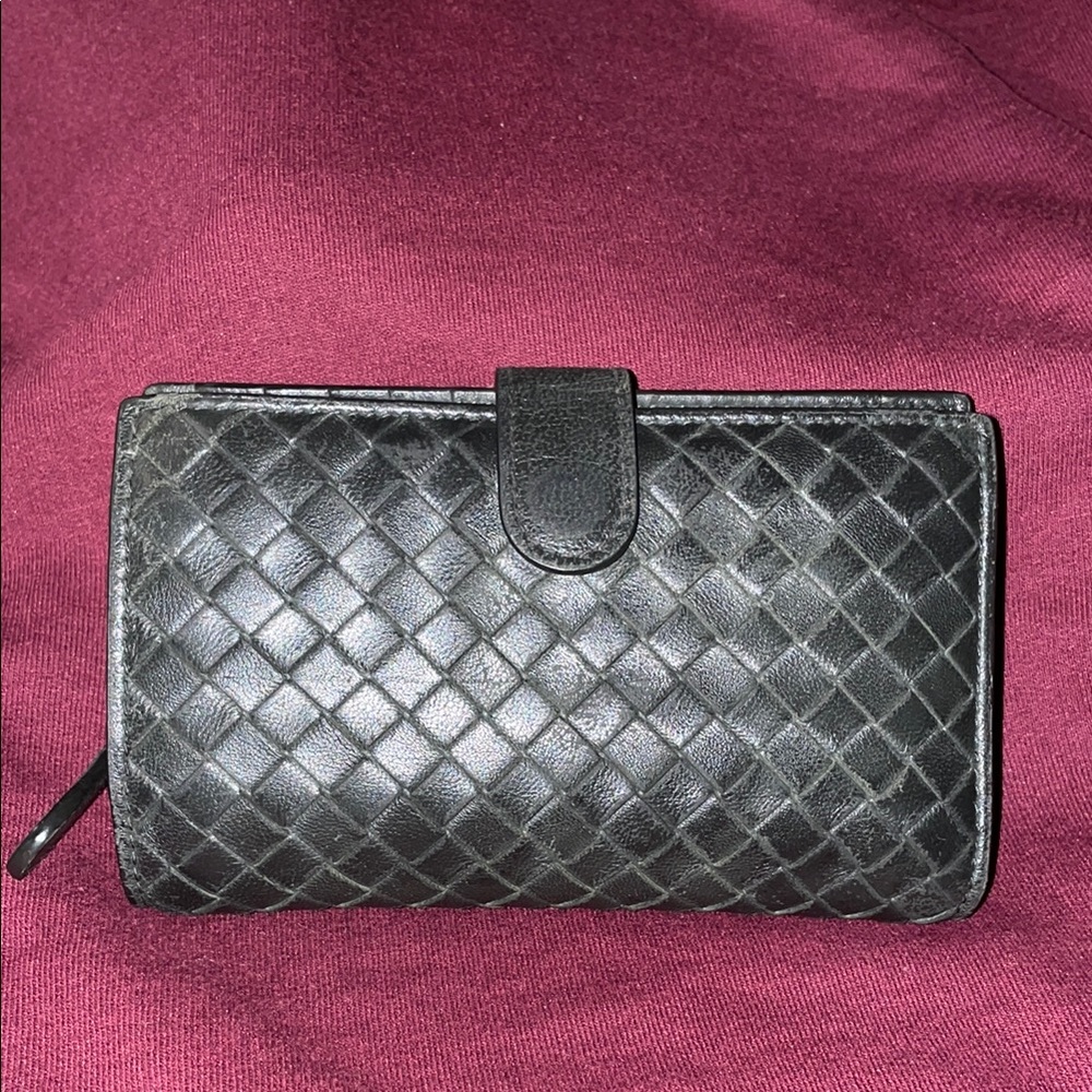 Bottega Veneta Black Intrecciato Wallet